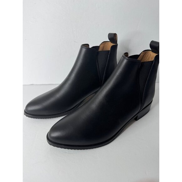 Nisola Eva Everyday Chelsea Boots Classic Ankle Black Leather Size 9 NEW - Picture 3 of 6